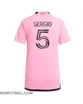 Billige Fotballdrakt Inter Miami Sergio Busquets #5 Replika Hjemmedrakt Dame 2024-25 Kortermet